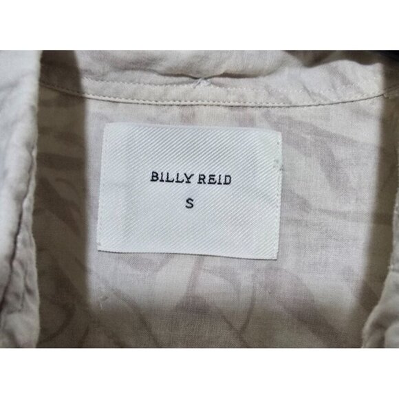 Billy Reid Mens Button Down Shirt S Artsy Abstract Leaf Pattern Casual Comfort - Picture 3 of 10